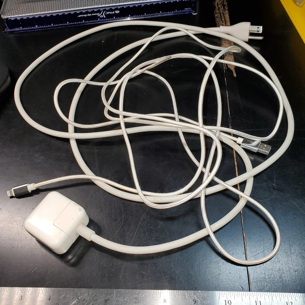 Apple A1357 10W USB Power Adapter Wall Charger w/Ext. Cord 6Ft+10Ft Durable Nylo
